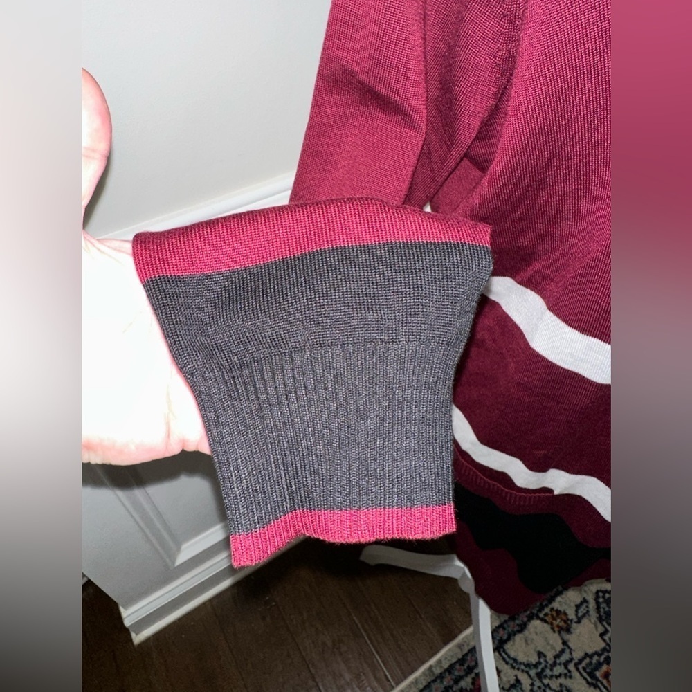 Grace Karin Color Block & Striped Sweater Cardigan Sz. 2XL - Picture 9 of 12